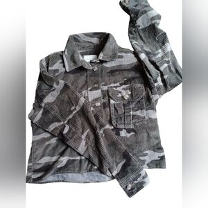 American Eagle Camo Crop Top Corduroy Sz. XS